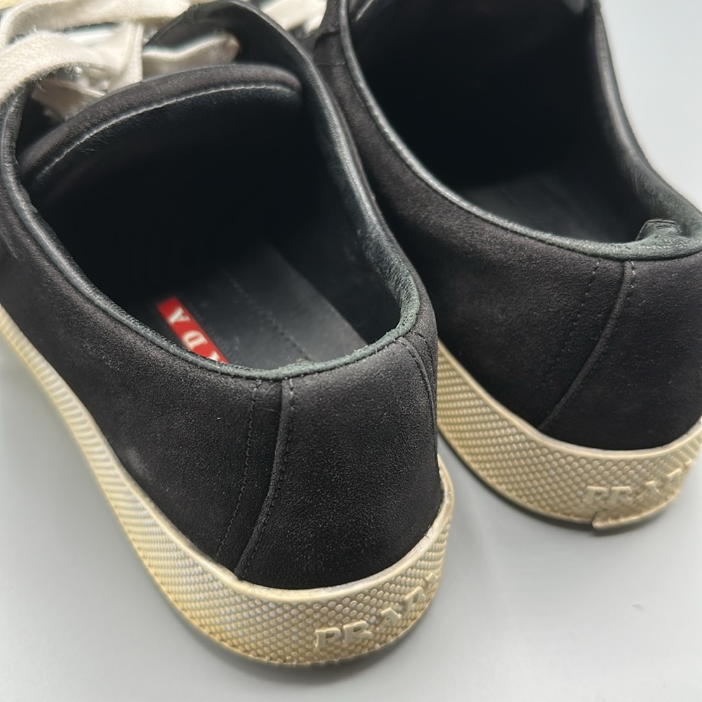 Prada Black Suede Sneakers 9/39 - Picture 7 of 9